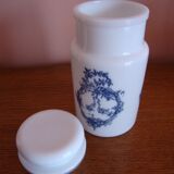 Série de 3 pots d'apothicaire en opaline
