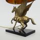 Maison Charles style winged horse desk lamp in vintage brass 1980s