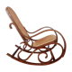 Rocking chair bois et cannage