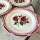 set of 6 dessert plates Digoin Sarreguemines model Cibon years 30-40