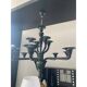 Contemporary Translucent Green-Petrol Glass Chandelier