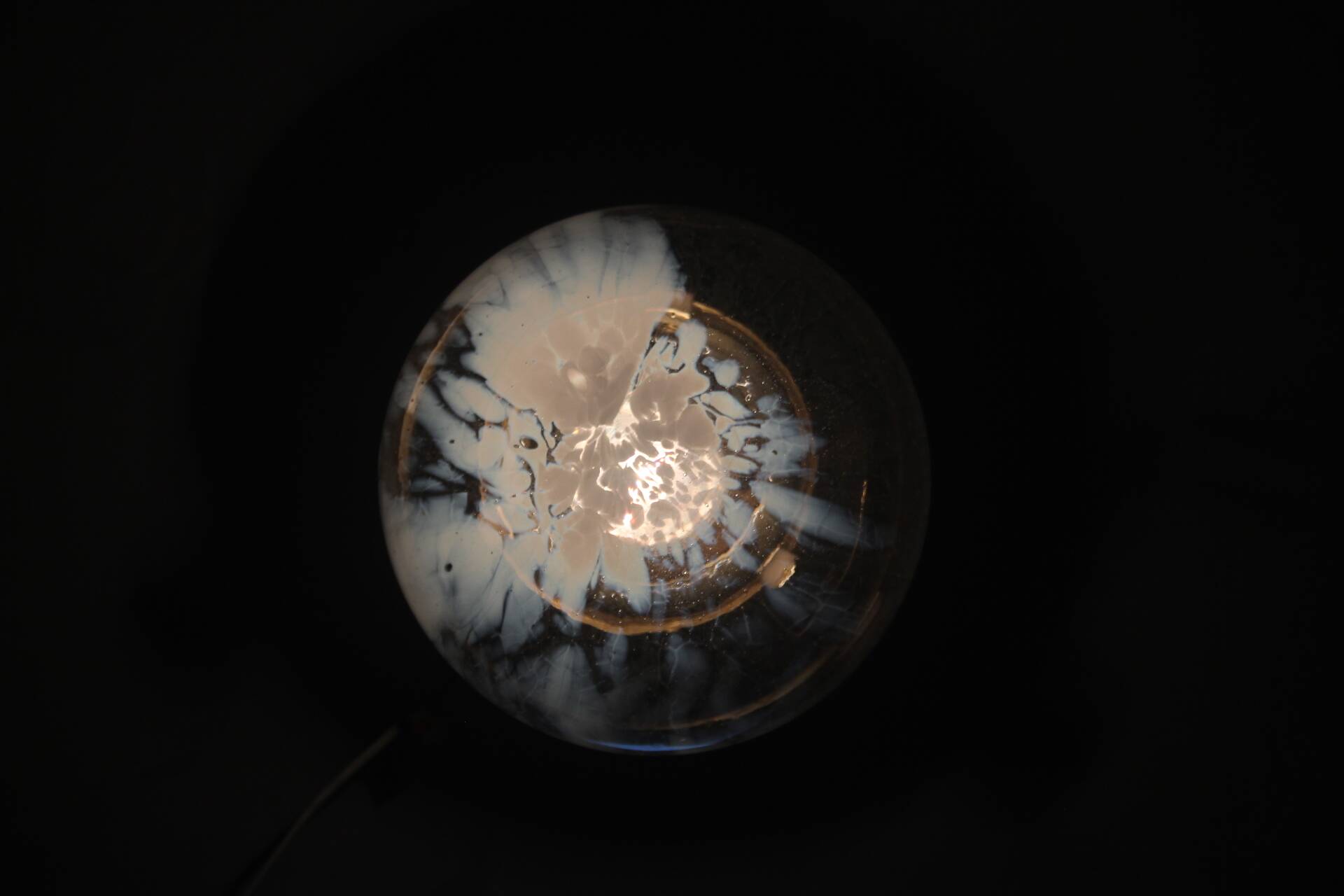 Vintage glass pendant light, Kamenický Šenov, 1970s.