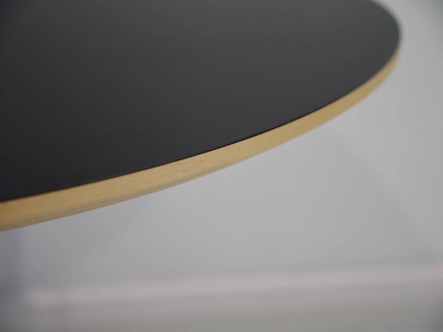 George Nelson Black Pedestal Table by Vitra