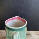 Vintage barbotine pitcher Onnaing Marguerite Sunflowers