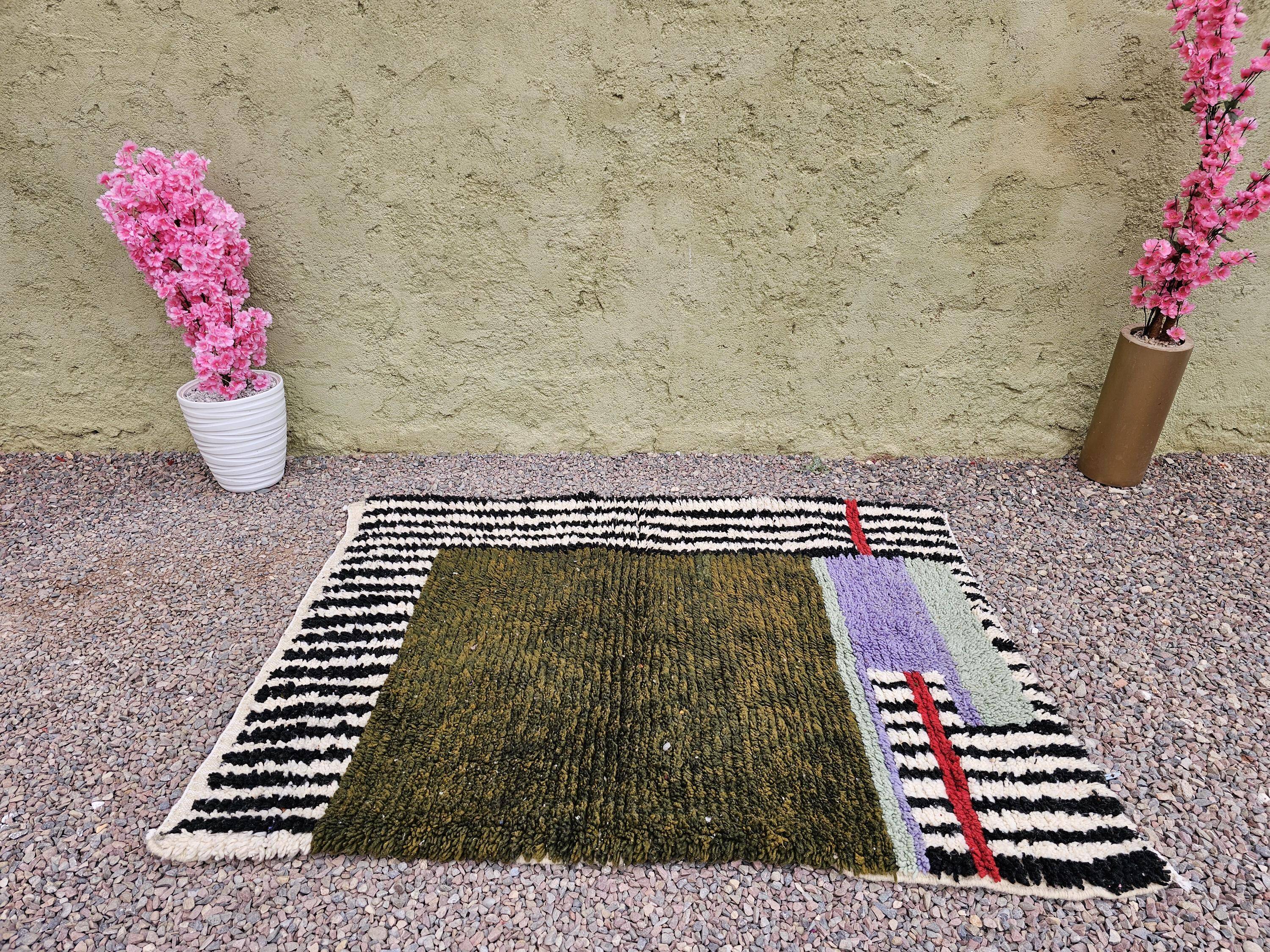 Berber rug in natural wool 2.5x1.5 m