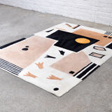 Vintage Handwoven Rug with Abstract Design, 1980s