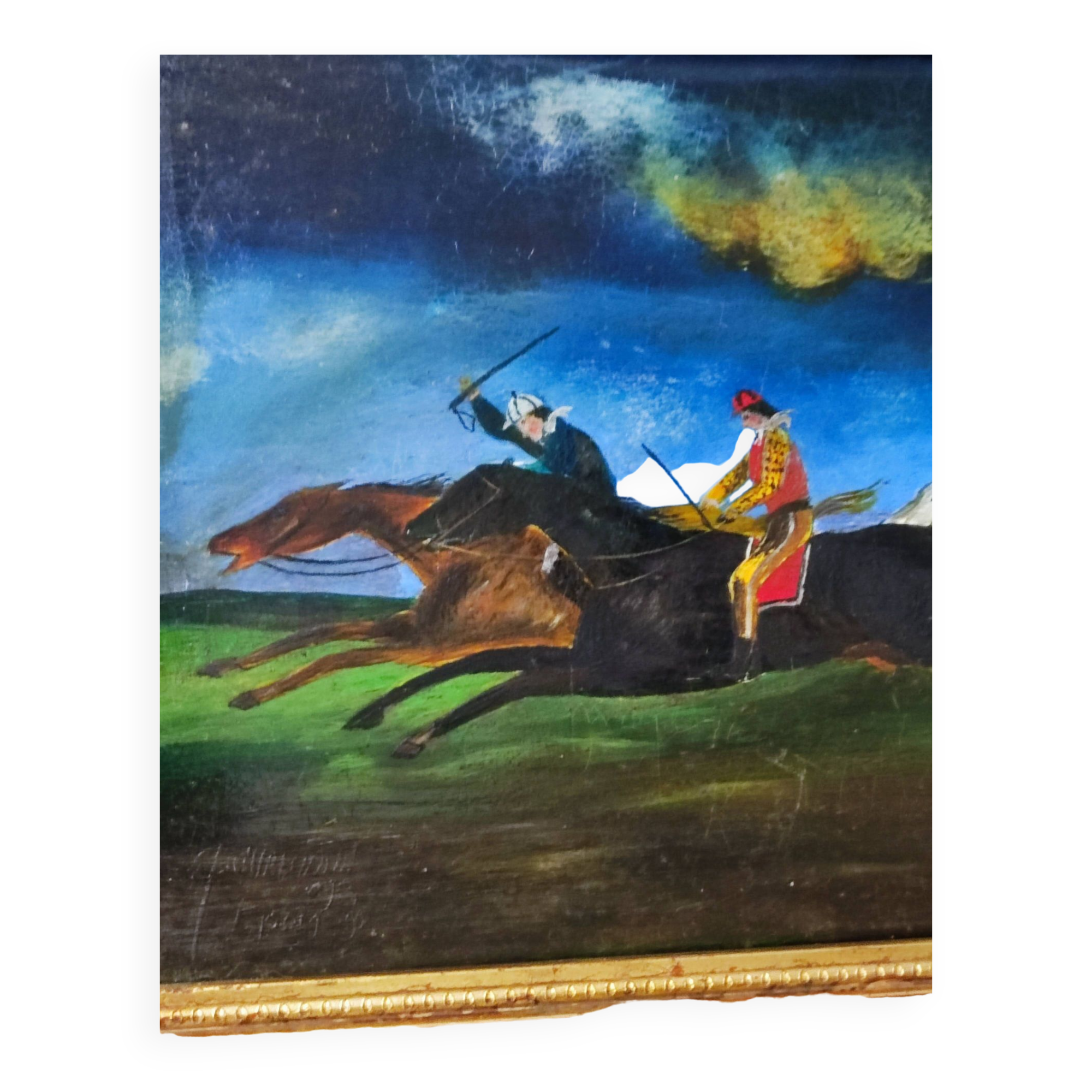 Horse racing table 19th century