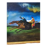 Tableau courses de chevaux XIX