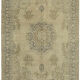 Tapis de laine beige noué à la main vintage 1970s 250 cm x 364 cm laine beige