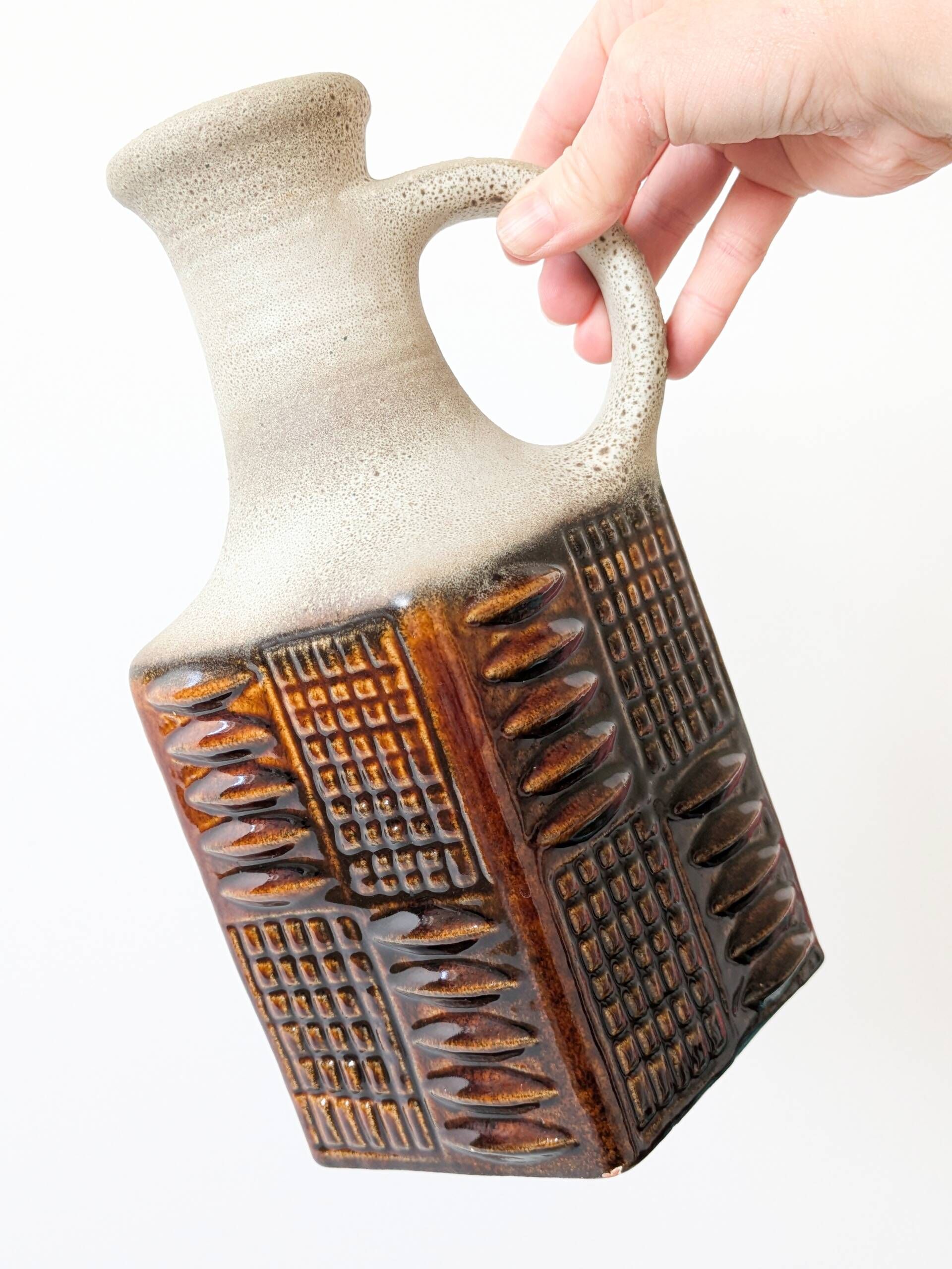Brutalist ceramic vase Midcentury, Carstens Tönnieshof West Germany