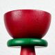 Vintage postmodern wooden candlestick, 1970s