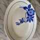 Oval dish blue flowers digoin