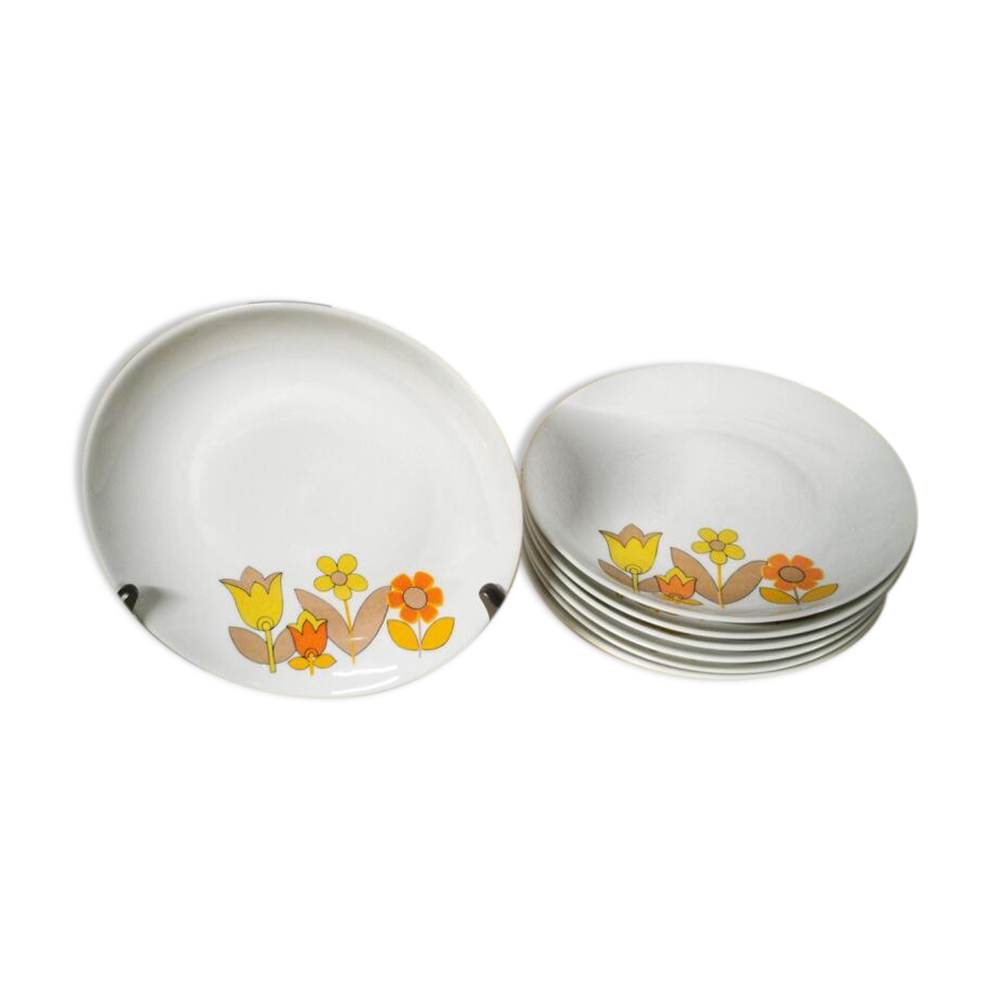 6 dessert plates Porcelaine L.Lourioux