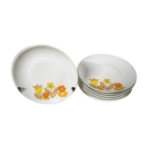 6 assiettes à dessert porcelaine l.lourioux