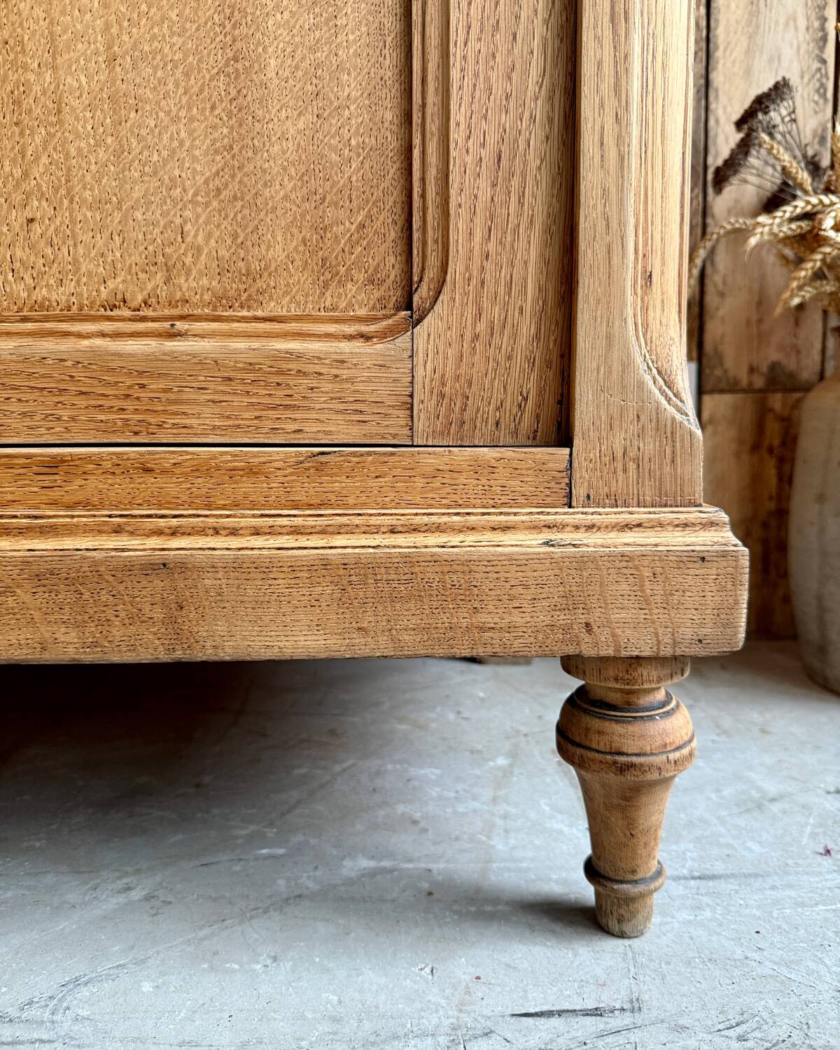 Large antique high oak sideboard