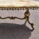 Coffee table in bronze brass and Fratelli Orsenigo marble
