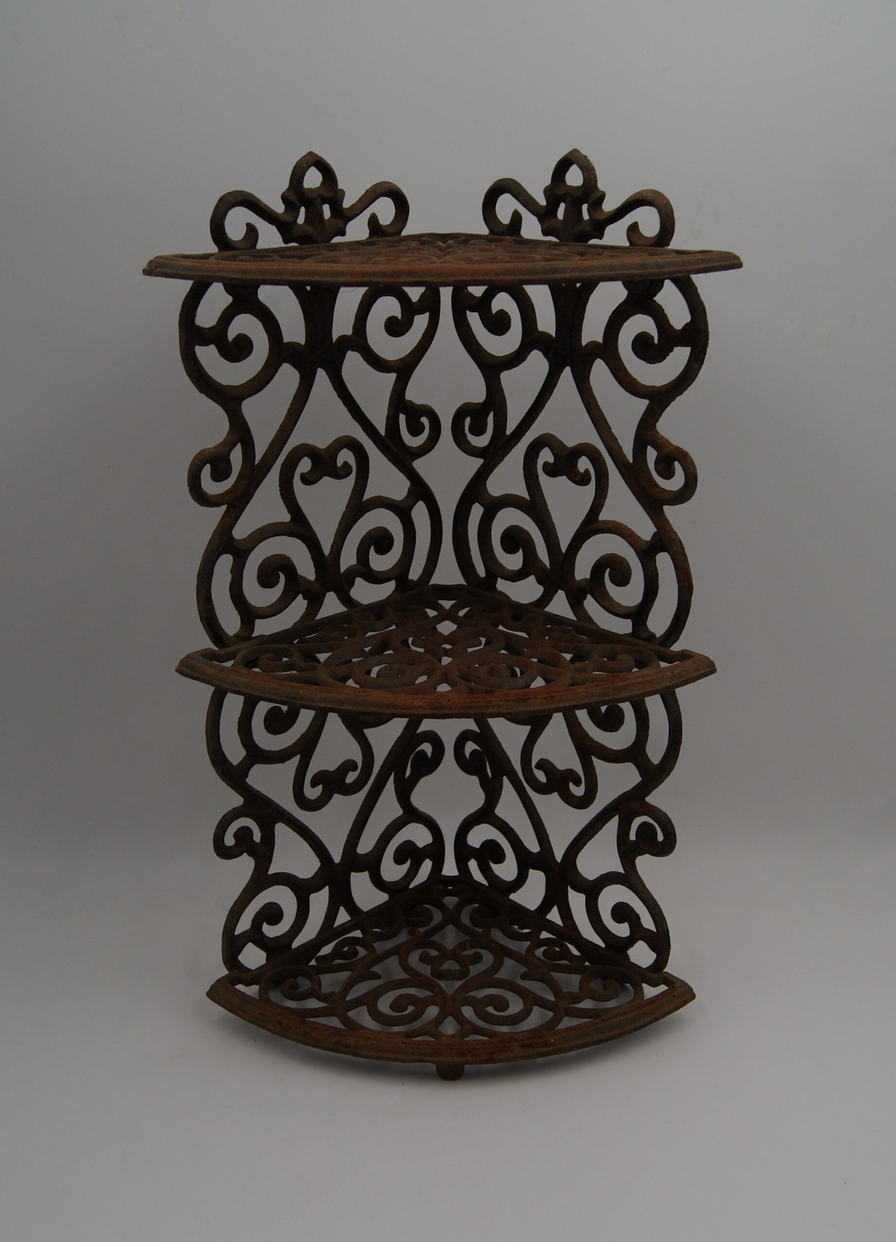 Vintage cast iron angle shelf