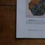Original lithograph on minerals