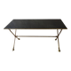 Rectangular coffee table in smoked glass and brass, animalist legs