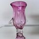 Vase sculptural massif rose, Murano "Sommerso" Artenuove par Pustetto et Zanetti