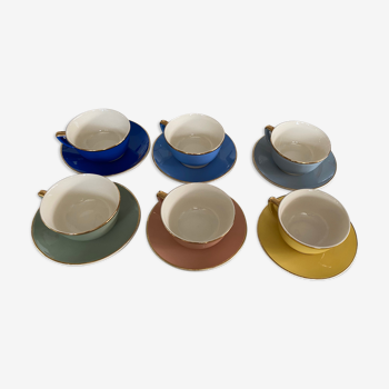 6 cups with Villeroy Boch saucers