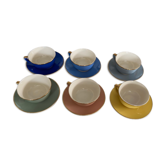 6 cups with Villeroy Boch saucers