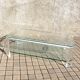 Table-basse en verre et plexiglas altuglas design David Lange 1980