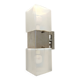 Two-Light Murano Glass and Chrome-plated Metal Sconce by Carlo Nason for Ma