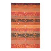 Tapis de zone vintage turc Oushak fait main en laine et coton orange des années 1970 182x287