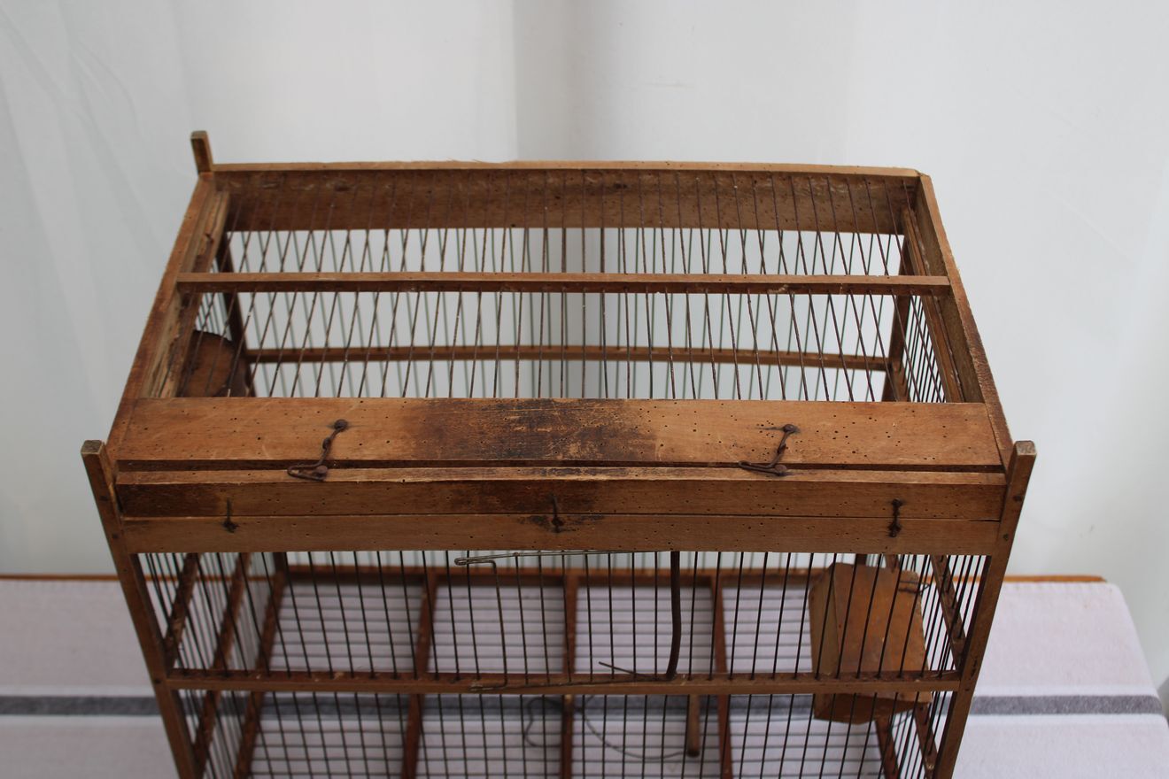 Old wooden bird cage