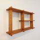 Vintage pine wall shelf in Maison Regain style from the 80s