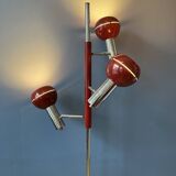 Vintage Wilko Eyeball Floor Lamp in Bordeaux Red | Space Age Lamp