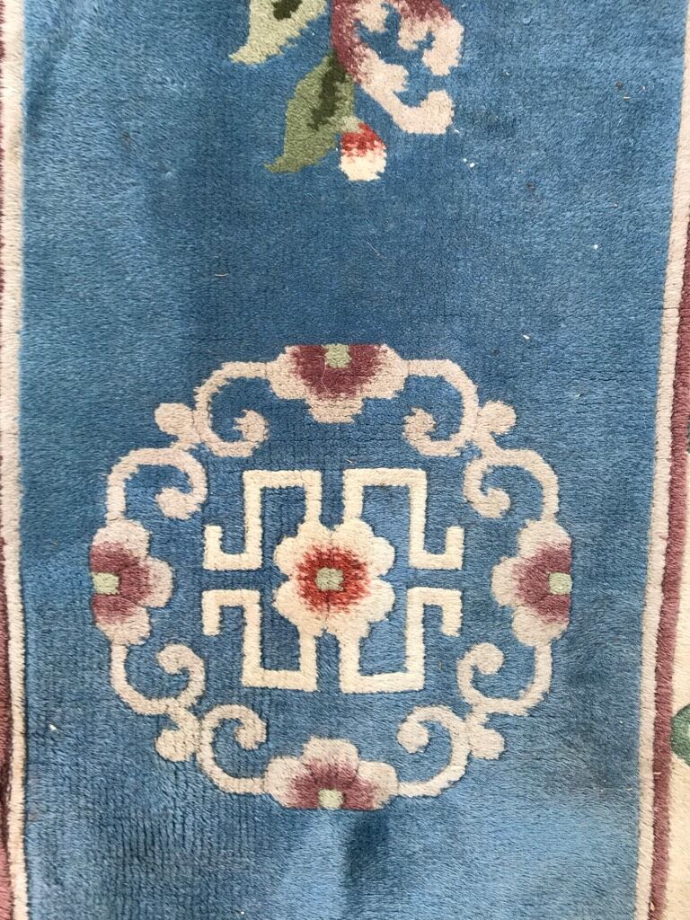 Pair of old Chinese carpets  handmade 70 x 147 cm