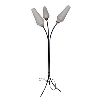 1950s metal tripod floor lamp