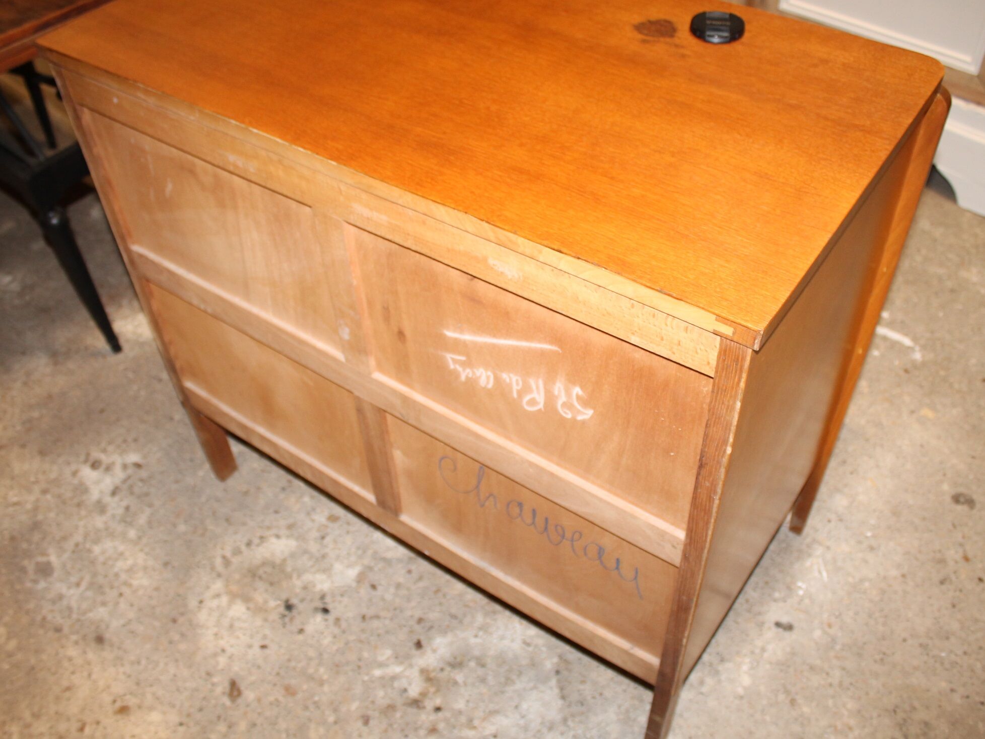 Vintage wicker chest of drawers