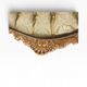 Vintage olive green baroque armchair / single seat / sofa