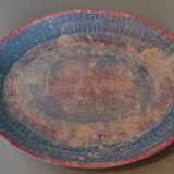 Vintage oval dish earthenware Industria Argentina Haretord signed