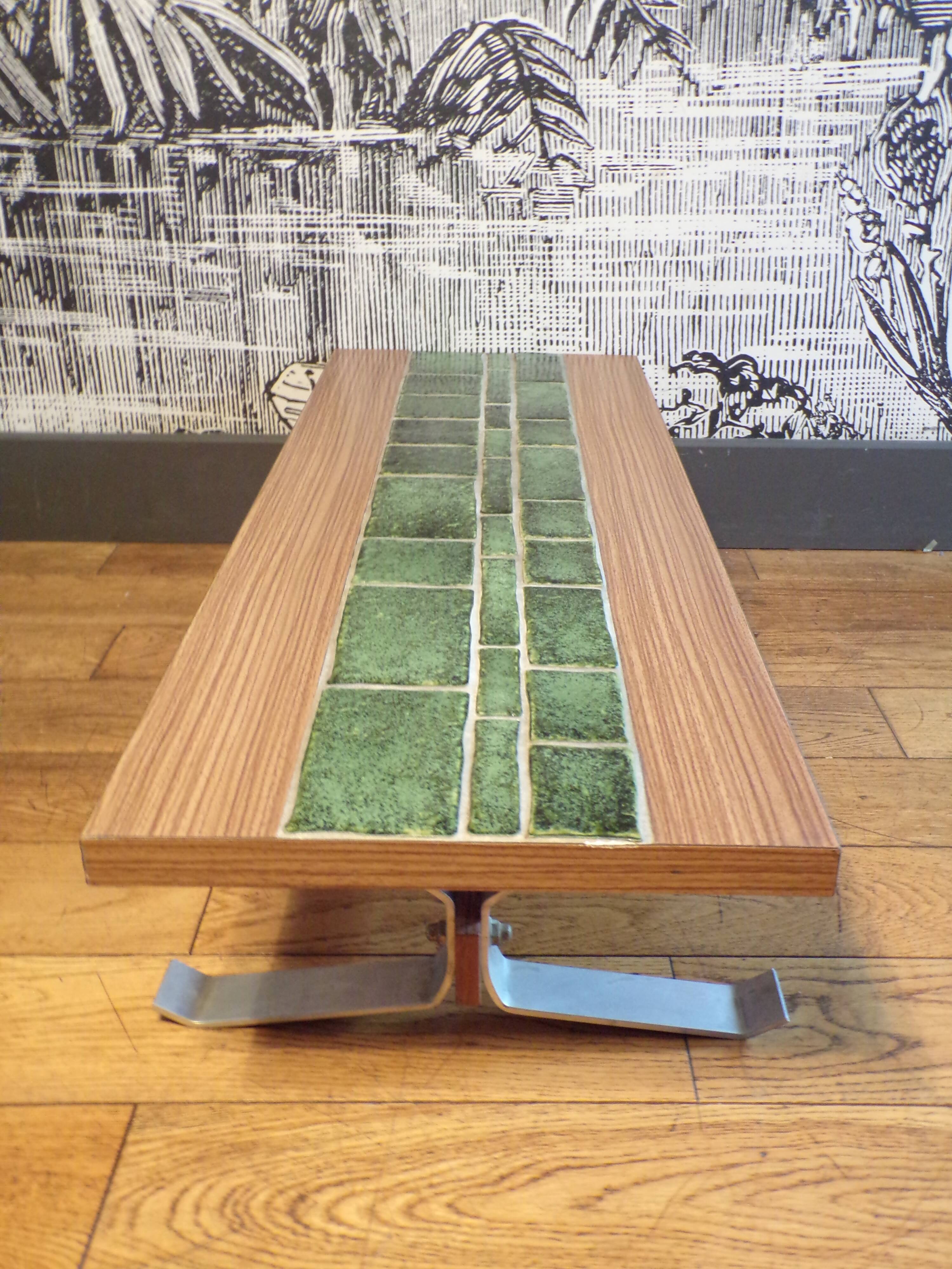 Formica and ceramic side table