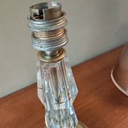Lampe Art Déco, verre et laiton