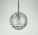 No. 1 of 2 - elegant doria pendant lamp clear and smoke grey glass 60s 70s