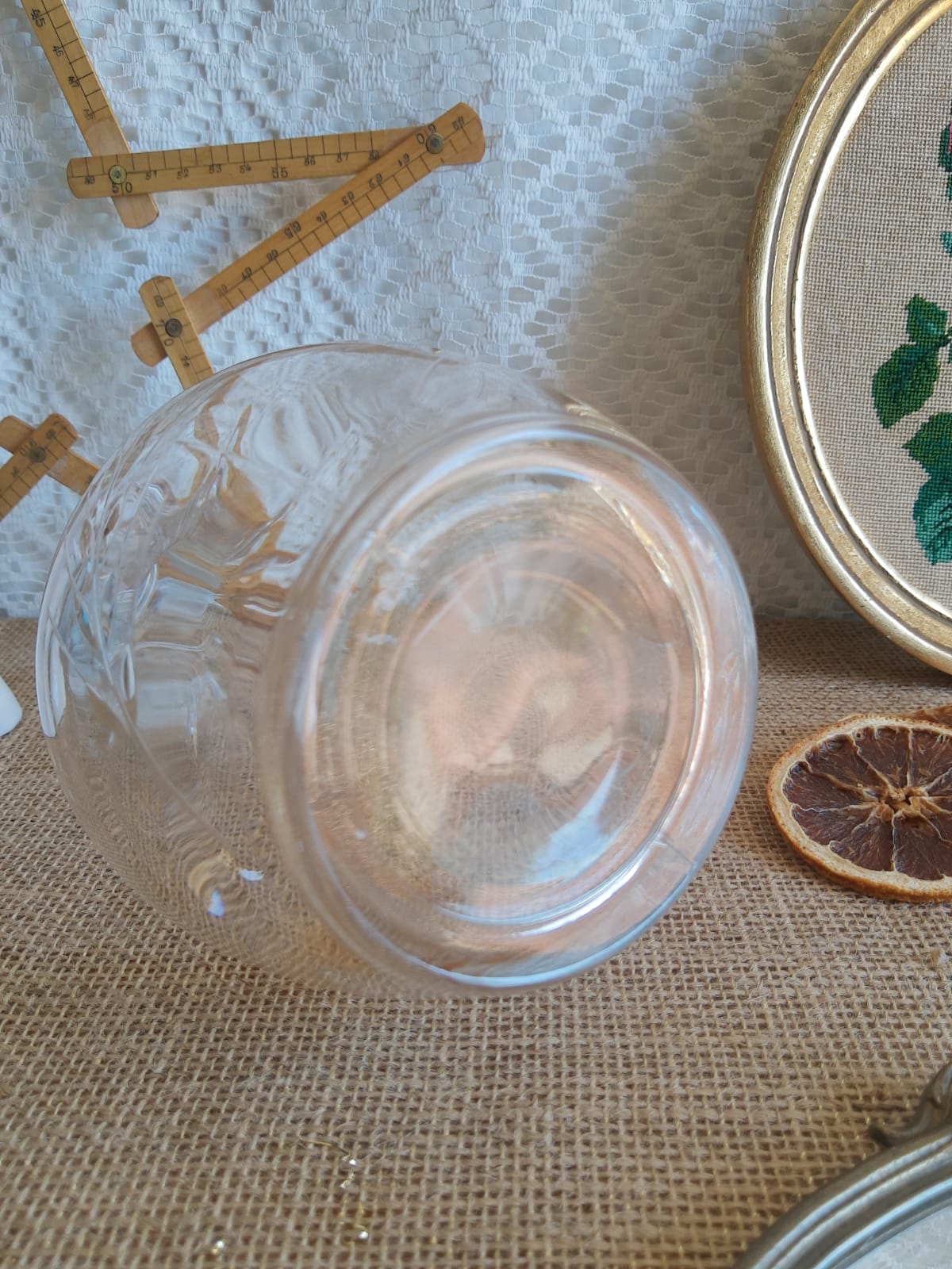 Carafe cristal d'arques épis taillé vintage