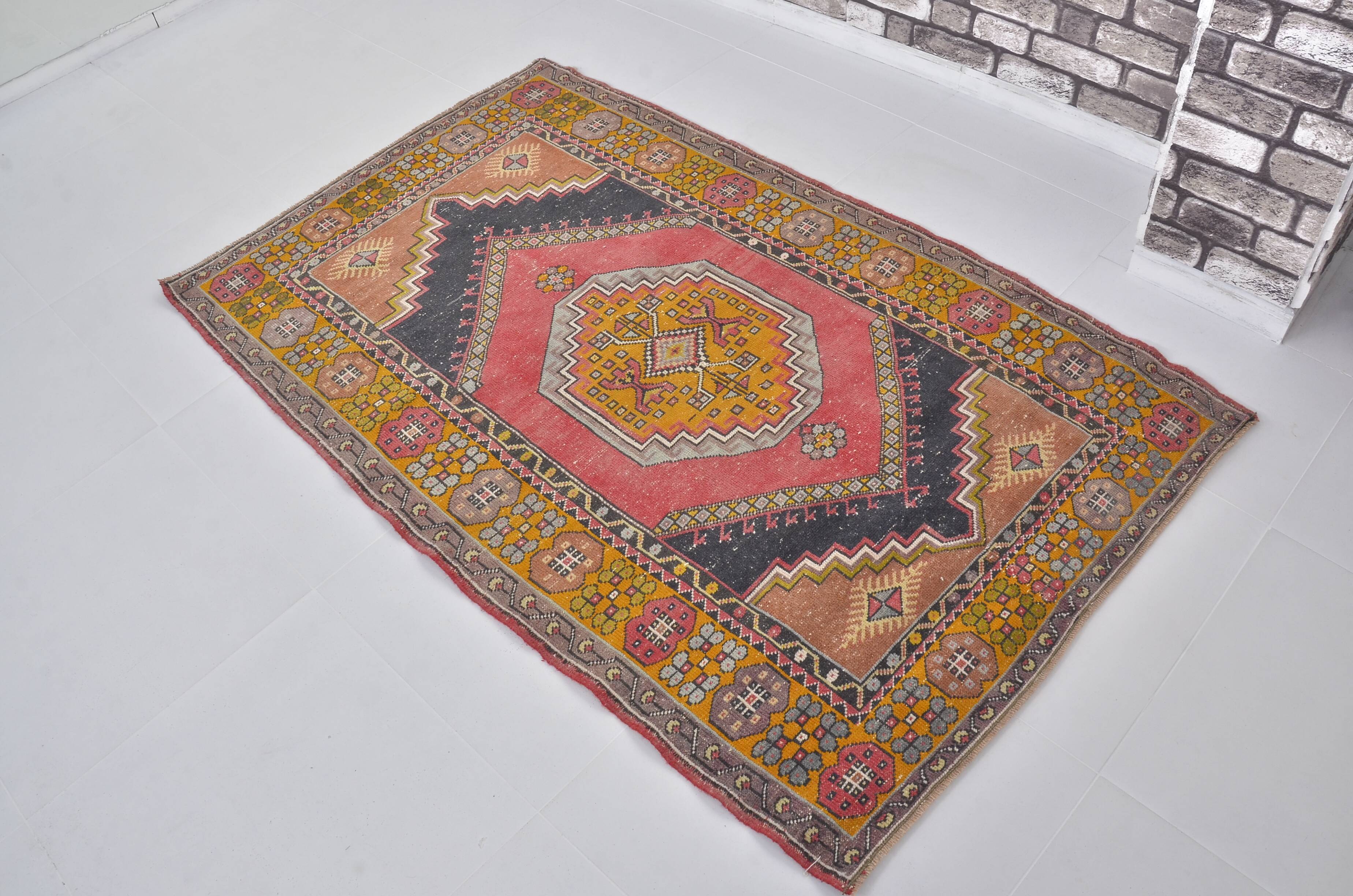 Red & Orange Turkish Wool Rug sku 2493