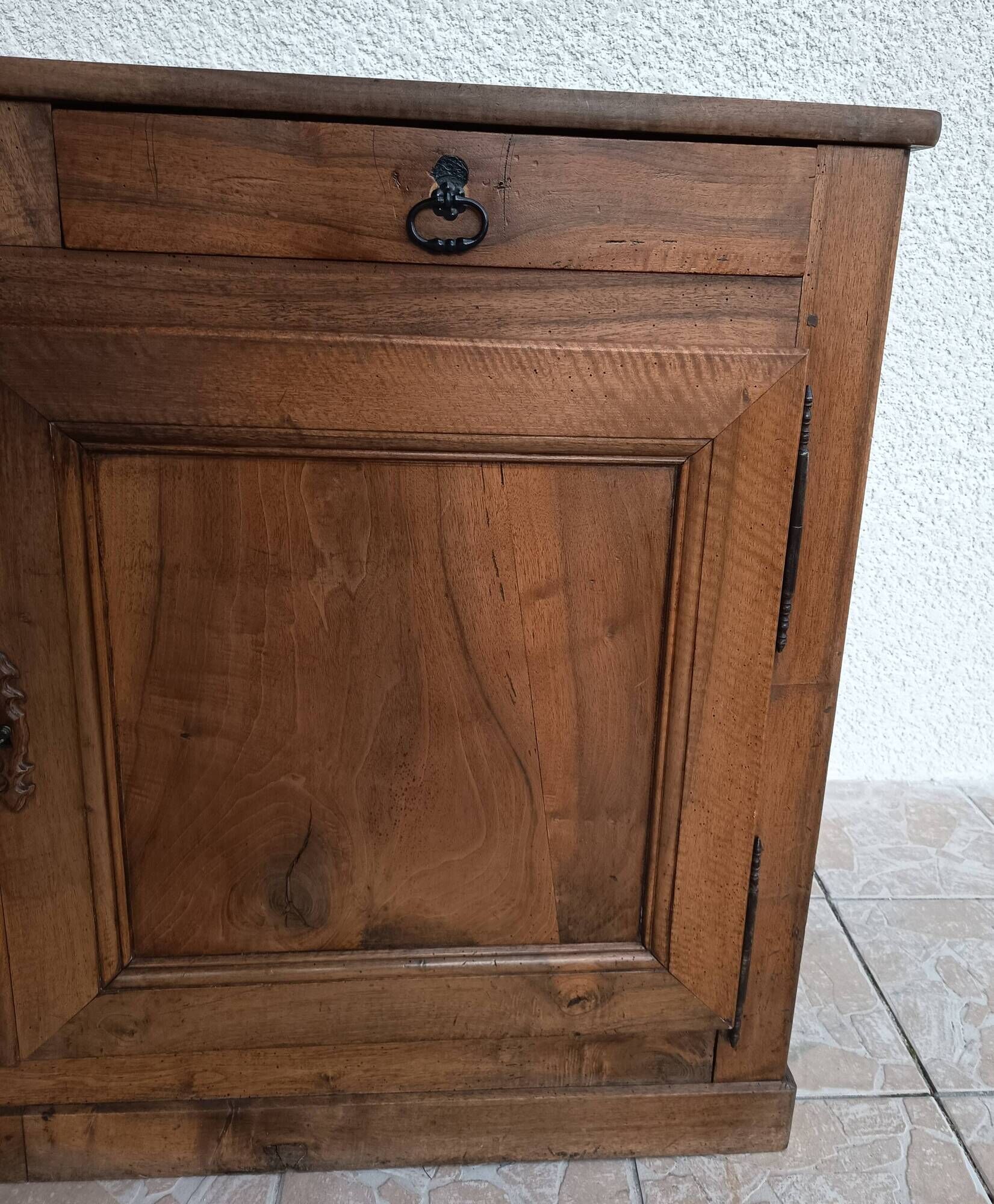 Rustic walnut sideboard
