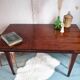 Table teck avec rallonges