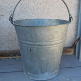 Vintage zinc galvanized steel bucket