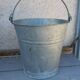 Vintage zinc galvanized steel bucket