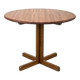Table à manger ronde en teck massif, années 1970