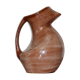 Brown painted earthenware pitcher