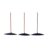 Lot 3 flat industrial enamel suspensions 28 cm