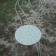 Green wrought iron garden furniture